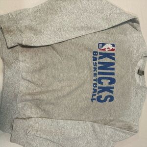 Gray Knicks Basketball Sweatshirt